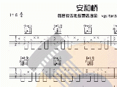 [高清]安河桥吉他谱_简单版_G调指法