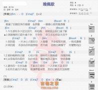 孟子坤《晚枫歌》吉他谱分享