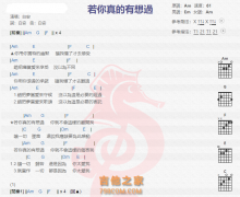 白安《若你真的有想过》吉他谱分享
