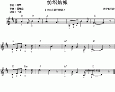电子琴浅易练习六十二(纺织姑娘)