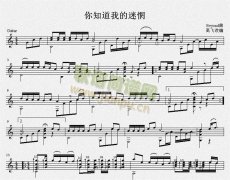 你知道我的迷惘 吉他独奏谱（五线谱）