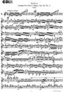 Violin Sonata No 8 in G Major Op 30 No 3小提琴谱