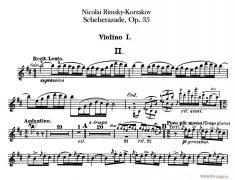 Scheherazade（Ⅱ）Op 35小提琴谱（第一小提琴）