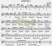 在那草地上（吉他独奏谱）五线谱