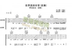 世界美丽非常【前奏〗木吉他版本！