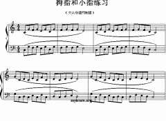 拇指和小指练习(钢琴入门小曲7)