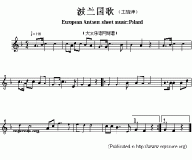 波兰国歌钢琴谱（European Anthem sheet music：Poland）