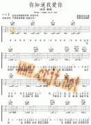 你知道我爱你吉他谱(和弦 六线谱)-