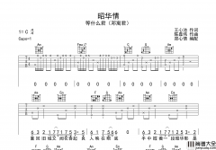 昭华情吉他谱_等什么君__昭华情_C调原