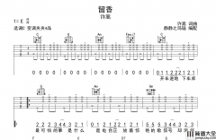 许嵩_留香_吉他谱_C调原版__留香_吉他
