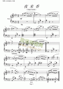 夜来香 免费钢琴谱_五线谱