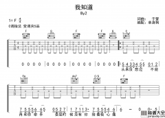 我知道吉他谱_BY2__我知道_C调弹唱六线